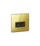 RJ 45 category 6 priza Synergy - twin - Sleek Design glossy gold