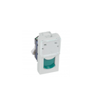 RJ 45 priza Arteor - category 6 UTP - 1 module - soft alu cu verde shutter