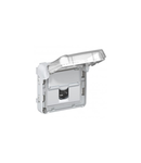 RJ 45 priza Plexo - category 5e FTP - IP55 closed flap - IK07 - gri/alb