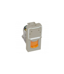 RJ45 priza Arteor - category 6A STP - 1 module - champagne cu galben shutter