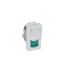 RJ45 priza Arteor - category 6A STP - 1 module - soft alu cu verde shutter