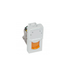 RJ45 priza Arteor - category 6A STP - 1 module - soft alu cu galben shutter