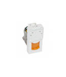 RJ45 priza Arteor - category 6A STP - 1 module - alb cu galben shutter