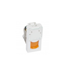 RJ45 priza Arteor - category 6A UTP - 1 module - alb cu galben shutter