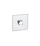 Rotary Variator Synergy - 1 module - 2 way push switch - Sleek Design polished stainless steel