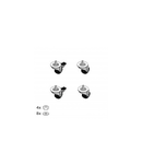 Set of 4 caster wheels pentru assembly on Linkeo 19" dulap