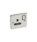 Single Pole British standard Synergy -1 module switched -13 A -250 V~ - Authentic brushed stainless steel