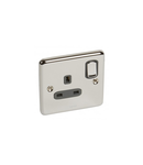 Single Pole British standard Synergy -1 module switched -13 A -250 V~ - Authentic polished stainless steel