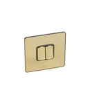 Single Pole plate switch Synergy -2 module -2-way -10 AX -250 V~ Sleek Design glossy gold