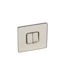 Single Pole plate switch Synergy -2 module -2-way -20 AX -250 V~ Sleek Design brushed stainless steel