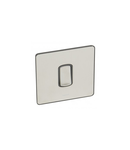 Single Pole push switch Synergy - 10 A 250 V~ Sleek Design brushed stainless steel