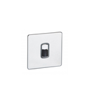 Single Pole push switch Synergy - 10 A 250 V~ Sleek Design polished stainless steel