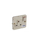 Single pole priza 2P+E switched 1 module Arteor 13 A 250 V~ conpentrum to BS 1363:2 - champagne