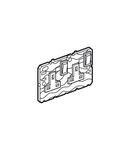 Single pole priza Arteor - BS 1363:2 - 13 A- 2P+E switched- 2 module - alb