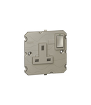 Single pole priza Arteor - BS 1363:2 - 13 A- 2P+E switched+neon - 1-module - champagne