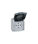 priza Plexo IP55 - 20 A - 3P+N+E 230 V~ - surface mounting - gri