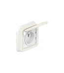 priza Plexo IP55 - Fr standard - 2P+E + shutters - flush mounting - alb