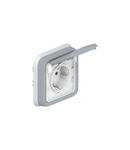 priza Plexo IP55 - German standard - 2P+E - flush mounting - gri