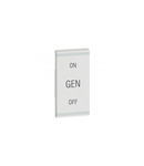 patrat key capac Arteor BUS/SCS - GEN/ON/OFF - 1 module - alb