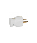 Stecher 2P+E - 16 A - German standard - plastic side outlet - alb - bulk