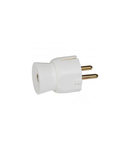 Stecher 2P+E - 16 A - German standard - plastic straight outlet - alb - bulk