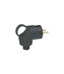 Stecher cauciuc 2P+E - 16 A - German/Fr standard - cauciuc - side outlet + ring - gencod label