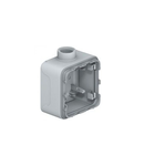 Doza aparenta Plexo IP55 - 1 module - pentru cable glands - gri