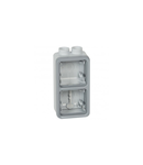 Doza aparenta Plexo IP55 - 2 module vertical - pentru cable glands - gri