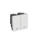 Switch pentru bed lights Arteor - lighting control - 2 x 1 module - alb