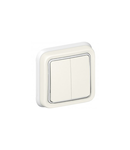 Switch Plexo IP55 - 2 module 2-way - 10 AX 250 V~ - flush mounting - alb