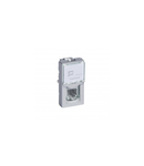 Telephone priza RJ11 Arteor cu modular Jack connector pentru fast connection - 1 module - alu