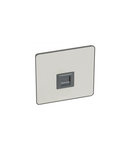 Telephone priza Synergy - RJ 11 / RJ 12 - single - Sleek Design brushed stainless steel