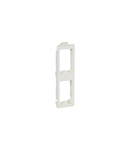 Thin wall support Mosaic - narrand 2 x 1 module, vertical - alb