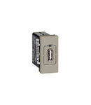 USB power supply Arteor - single USB prizas - 5 V- 750 mA - 1 module - champagne