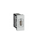 USB power supply Arteor - single USB prizas - 5 V- 750 mA - 1 module - soft alu