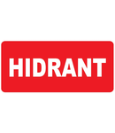 Autocolant rosu ” HIDRANT ” (220mm x 80mm)