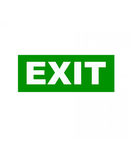 Autocolant verde ” EXIT ” (140mm x 80mm)