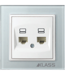 L-klass grey/3916 – Priza UTP Cat5E dubla