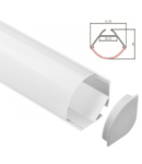 Profil colt cu dispersor pentru banda LED rigida YF-856 / aluminiu