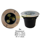 Spot Led pavaj LH-D 301 3w/4000k – 100mm (int 94mm) IP65 *TV 0,25ron