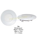 Spot Led plat 3w/2700k (round) *TV 0,25ron