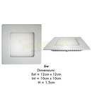 Spot Led plat 6w/2700k (square) *TV 0,25ron