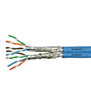 Cablu S/FTP Cat.7a,2x(4x2xAWG22/1),1.2Ghz,LS0H-3,Cca,50%,blu