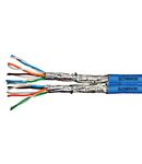 Cablu S/FTP Cat.7,2x(4x2xAWG23/1),1Ghz,LS0H-3,Dca,30%,albstr