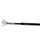 Cablu S/FTPCat.7, 4x2xAWG23/1 800Mhz PE OUTDOOR negru