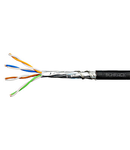 Cablu S/FTP Cat.6a, 4x2xAWG23/1, 500MHz, LS0H-3, Dca, negru