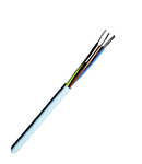 Cablu cu iz. şi manta din PVC, H03VV-F 2x0,75 alb, 100m
