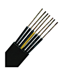Cablu plat, PVC pt. sol. mec. medii H07VVH6-F 4 G 2,5 negru