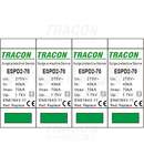 Descărcător de supratensiuneT2,AC,elem. mod. înlocuibil
Uc:275V; In:40kA; Imax:70kA; Up:1,7kV; 4P