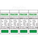 Descărcător de supratensiuneT1+T2,AC,elem. mod. înlocuibil
Uc:275V; Iimp:12,5kA; In:20kA; Imax:50kA; Up:1,3kV; 4P